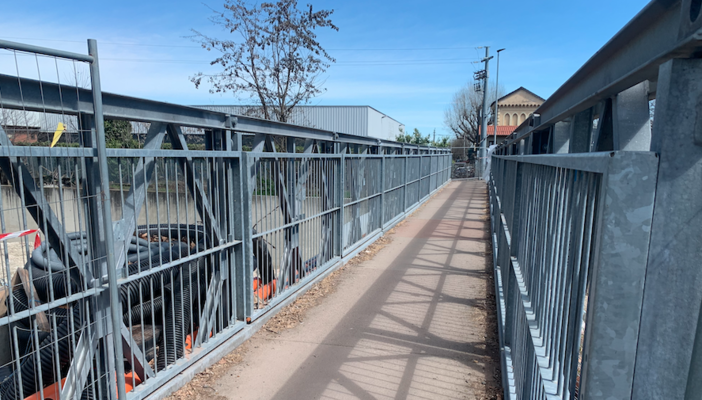 La passerella di via Moreno a Savigliano La passerella di via Moreno a Savigliano