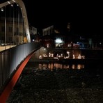 Il presepe con il nuovo ponte Odasso Il presepe con il nuovo ponte Odasso