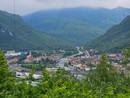 Una panoramica di Garessio con al centro il nuovo ponte Odasso Una panoramica di Garessio con al centro il nuovo ponte Odasso