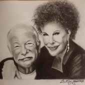 Ornella Vanoni con Gino Paoli, disegno di Maurizio Lo Mino