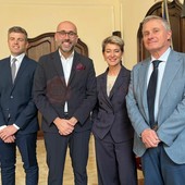 Da sinistra Michele Pianetta, Luca Robaldo, Giuliana Cirio e Giorgio Musso Da sinistra Michele Pianetta, Luca Robaldo, Giuliana Cirio e Giorgio Musso