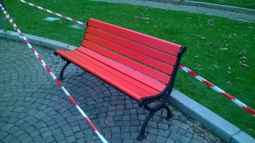 Panchina rossa a Cuneo