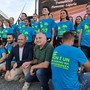 Volontari con sindaco Lorenzo Benzo e consigliere regionale Franco Graglia