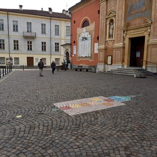 Piazza della Rossa a Busca dove si terrano alcuni spettacoli
