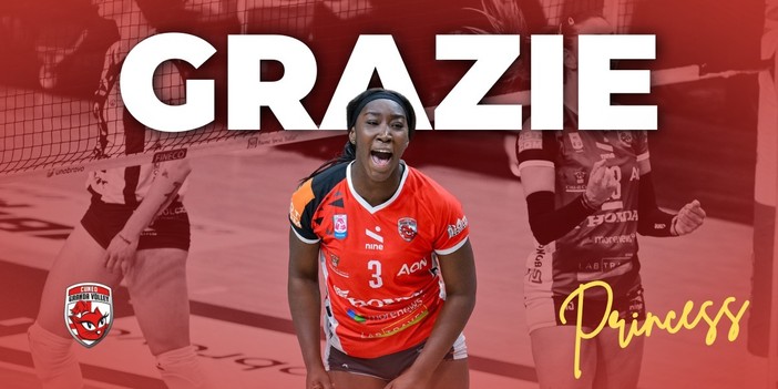 Volley A1 / F: Cuneo Granda Volley saluta Princess Atamah, la centrale lascia le Gatte
