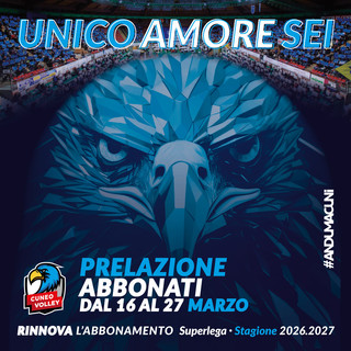 SUPERLEGA / Cuneo Volley: “Unico Amore Sei”, boom prelazione abbonamenti