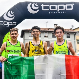 Il podio juniores (ph Daniele Vaninetti - sito Fidal Piemonte)