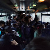 La foto scattata dal sindaco di Garessio relativa al sovraffollamento, la scorsa settimana