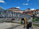Garessio, rimossa la passerella Bailey presa in affitto nel 2020, dopo l'alluvione [VIDEO]