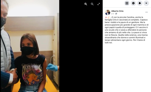 Cirio posta la foto del figlia vaccinata, i no vax insorgono: &quot;I bambini non si toccano&quot;