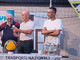 Da sinistr: Willy Rosso, il sindaco di Busca Ezio Donadio e Alessandro Mario, CEO di Falegnameria GMG Da sinistr: Willy Rosso, il sindaco di Busca Ezio Donadio e Alessandro Mario, CEO di Falegnameria GMG