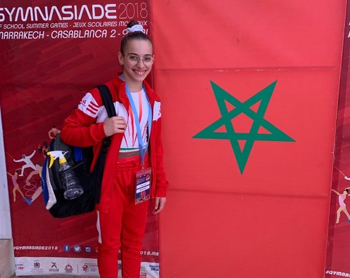 Sara Hadouz in evidenza a Marrakech, la portacolori della Cuneoginnastica tra le big d'Africa