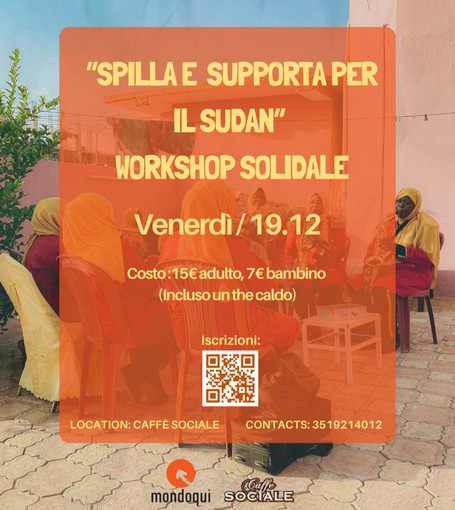 Spilla & Supporta: a Mondovì un workshop creativo per sostenere la popolazione del Sudan Spilla & Supporta: a Mondovì un workshop creativo per sostenere la popolazione del Sudan