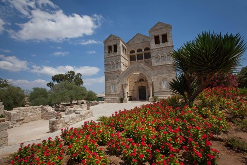 In foto la Basilica della Trasfigurazione, situata sulla cima del Monte Tabor in Israele In foto la Basilica della Trasfigurazione, situata sulla cima del Monte Tabor in Israele