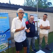Da sinistra: Giorgio Salomone, Willi Rosso (presidente Volley Busca femminile), e Alessandro Marino Da sinistra: Giorgio Salomone, Willi Rosso (presidente Volley Busca femminile), e Alessandro Marino