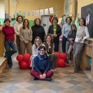 Il gruppo delle 10 donne che sostiene la rassegna "Sovversive". Al centro l'ideatrice e direttrice creativa Annachiara Busso Il gruppo delle 10 donne che sostiene la rassegna "Sovversive". Al centro l'ideatrice e direttrice creativa Annachiara Busso