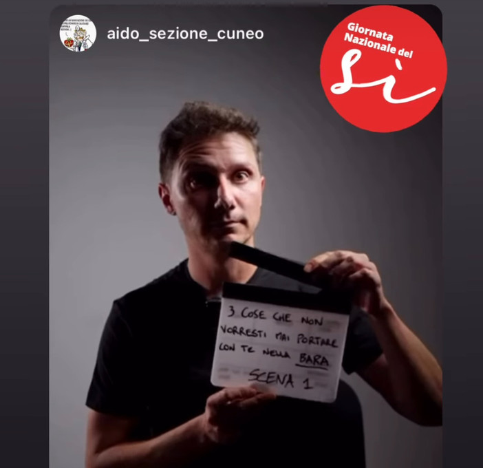 Luca Sbrab testimonial dell'AIDO Cuneese per la Giornata Nazionale del SI alla donazione di organi [VIDEO]