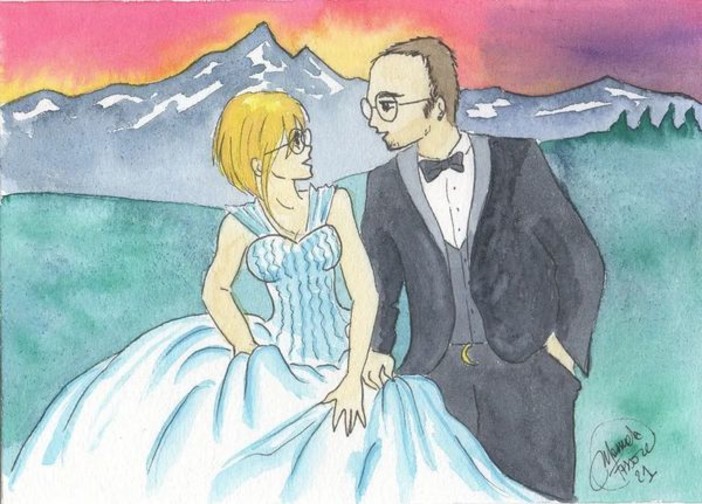 “Le nozze”, disegno manga di Manuela Fissore
