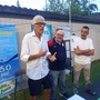 Da sinistra: Giorgio Salomone, Willi Rosso (presidente Volley Busca femminile), e Alessandro Marino Da sinistra: Giorgio Salomone, Willi Rosso (presidente Volley Busca femminile), e Alessandro Marino