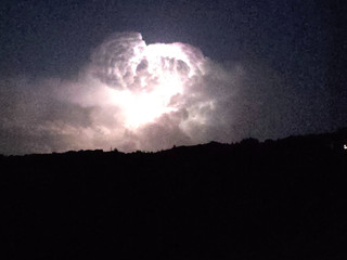Il temporale nella notte tra sabato e domenica fotografato in zona Vicoforte da un lettore