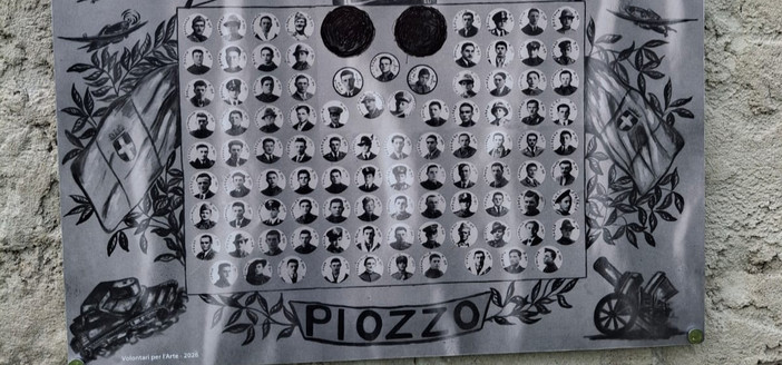 La targa con i volti oscurati