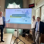 L'illustrazione del progetto a luglio 2025 con l'on. Costa, il sindaco Robaldo e l'igegner Gemelli di ANAS