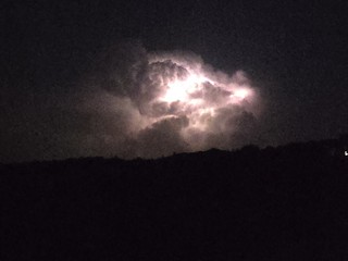 Il temporale nella notte tra sabato e domenica fotografato in zona Vicoforte da un lettore