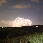 Il temporale nella notte tra sabato e domenica fotografato in zona Vicoforte da un lettore