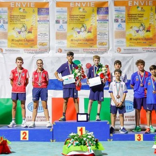 Dante Bonino il podio under 15 a coppie con argento di Bryan Collet e Greta Buniva Dante Bonino il podio under 15 a coppie con argento di Bryan Collet e Greta Buniva