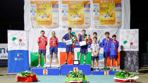 Dante Bonino il podio under 15 a coppie con argento di Bryan Collet e Greta Buniva Dante Bonino il podio under 15 a coppie con argento di Bryan Collet e Greta Buniva