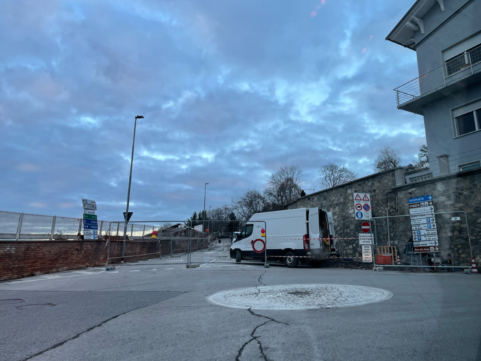 Via Tortora durante la chiusura per lavori Via Tortora durante la chiusura per lavori