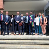 Il ministro Valditara al Vallauri di Fossano: "Questa è la scuola del futuro. Siate orgogliosi di voi e della vostra scelta" [FOTO]