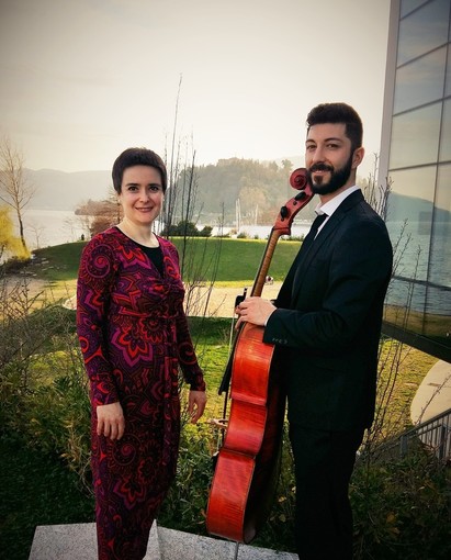 Il violoncellista Stefano Pellegrino e la pianista Alessandra Rosso