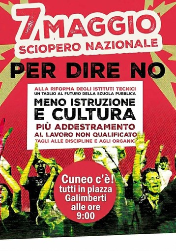 La Rete Cuneese Istituti Tecnici scende in piazza: giovedì 7 maggio presidio in piazza Galimberti La Rete Cuneese Istituti Tecnici scende in piazza: giovedì 7 maggio presidio in piazza Galimberti