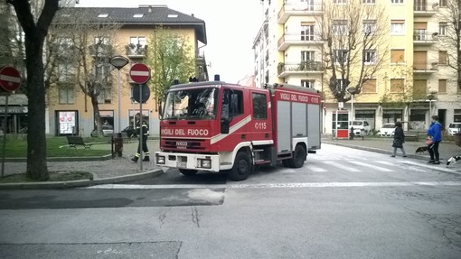 Tronco spezzato in corso Dante a Cuneo: intervengono i vigili del fuoco
