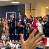 Il ministro Valditara taglia il nastro della Primo Levi, Tallone: "Una bellissima giornata di festa per Fossano" [FOTO E VIDEO]
