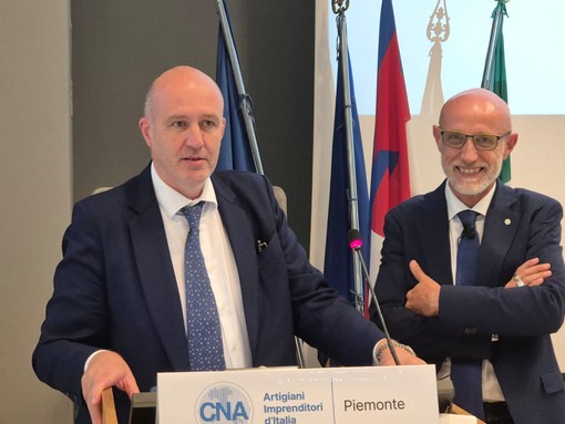 Giovanni Genovesio, presidente di CNA Piemonte e Delio Zanzottera, segretario regionale di CNA Piemonte Giovanni Genovesio, presidente di CNA Piemonte e Delio Zanzottera, segretario regionale di CNA Piemonte